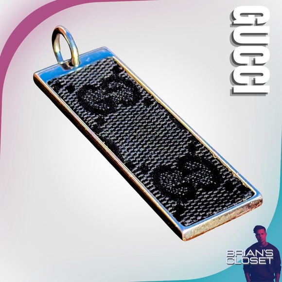 GUCCI Pre-Owned Silver & Black Canvas Monogram Keychain - Picture 4 of 15